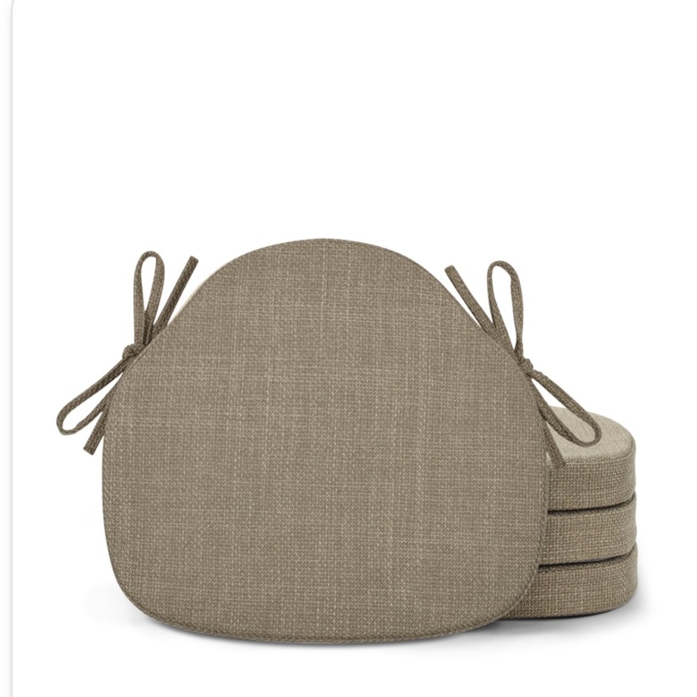 Windsor Seat Pads Tan Chair Cushions Set of 4